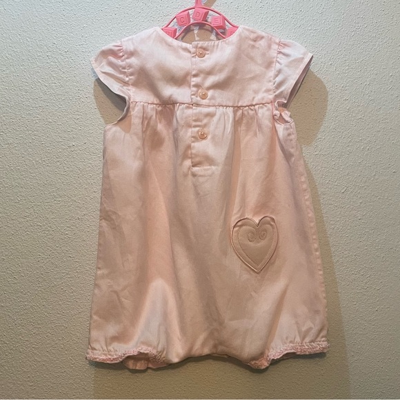Minibasix Baby Girls 9M Pink One Piece/Romper Heart Details, Softest Cotton - Picture 7 of 7